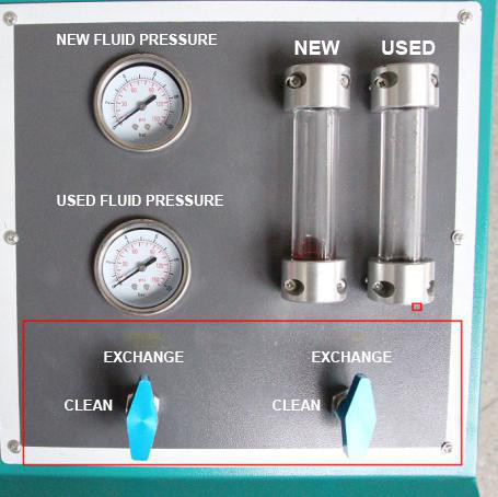 After observing liquid in the return pipe. 
Press the power switch to start the machine and start cleaning. After cleaning, 
turn off the engine and machine.
